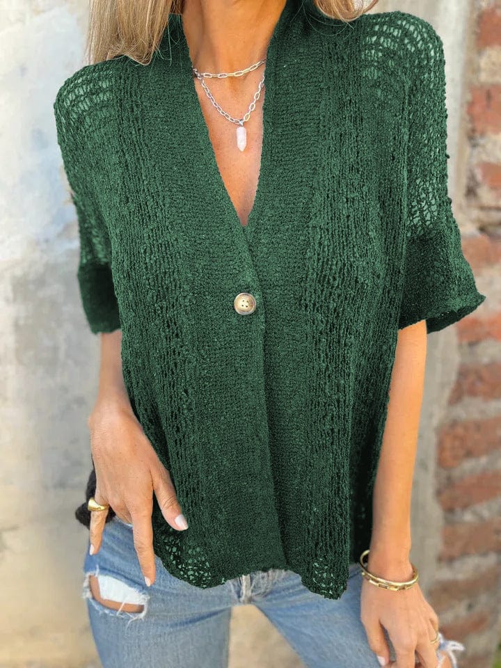 Melanie Milton Élégant Chemisier en Maille Pour un Style Confortable et Sophistiqué