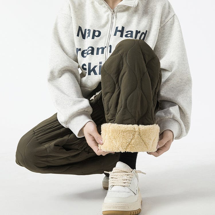 Pantaloni in pile trapuntati Fleece Flow per un comfort morbido e caldo