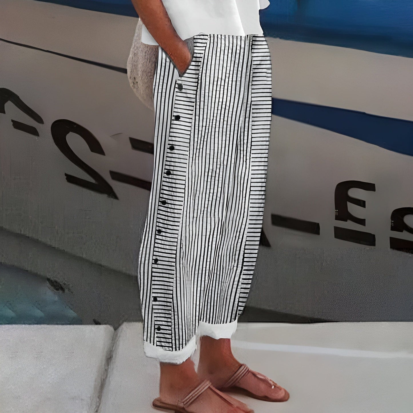 Dagny Elegant Leinenhose für stilvollen Komfort