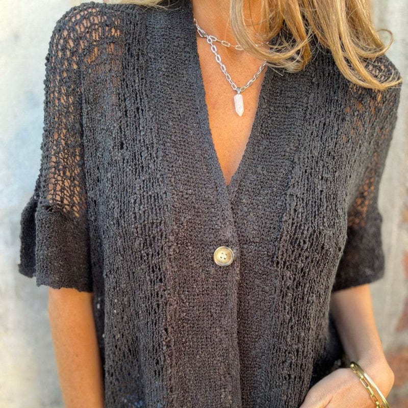 Melanie Milton Élégant Chemisier en Maille Pour un Style Confortable et Sophistiqué