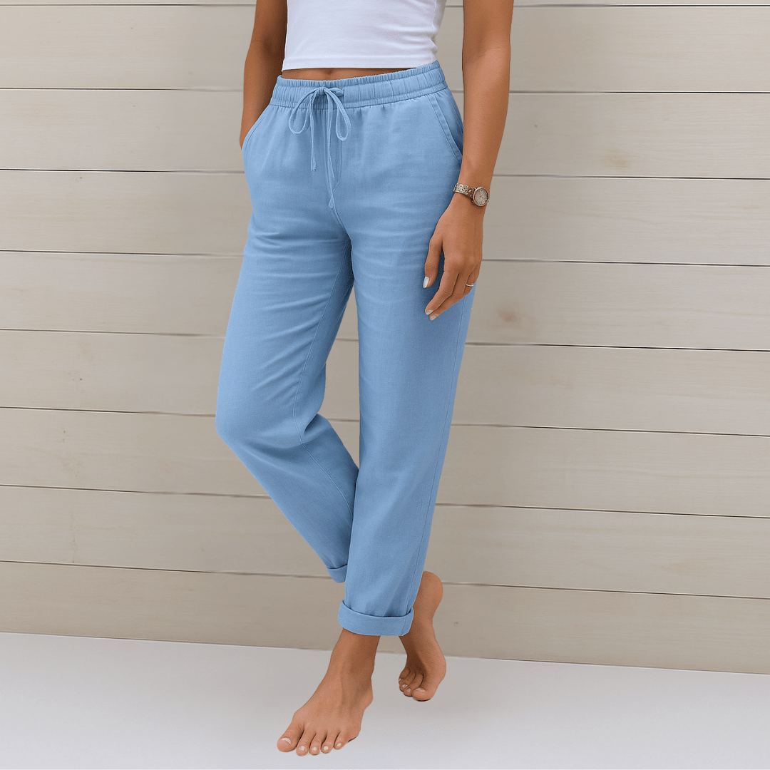 Pantaloni Elasticizzati in Lino Maylora - Comfort e Stile Naturale