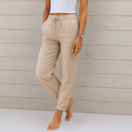 Pantaloni Elasticizzati in Lino Maylora - Comfort e Stile Naturale