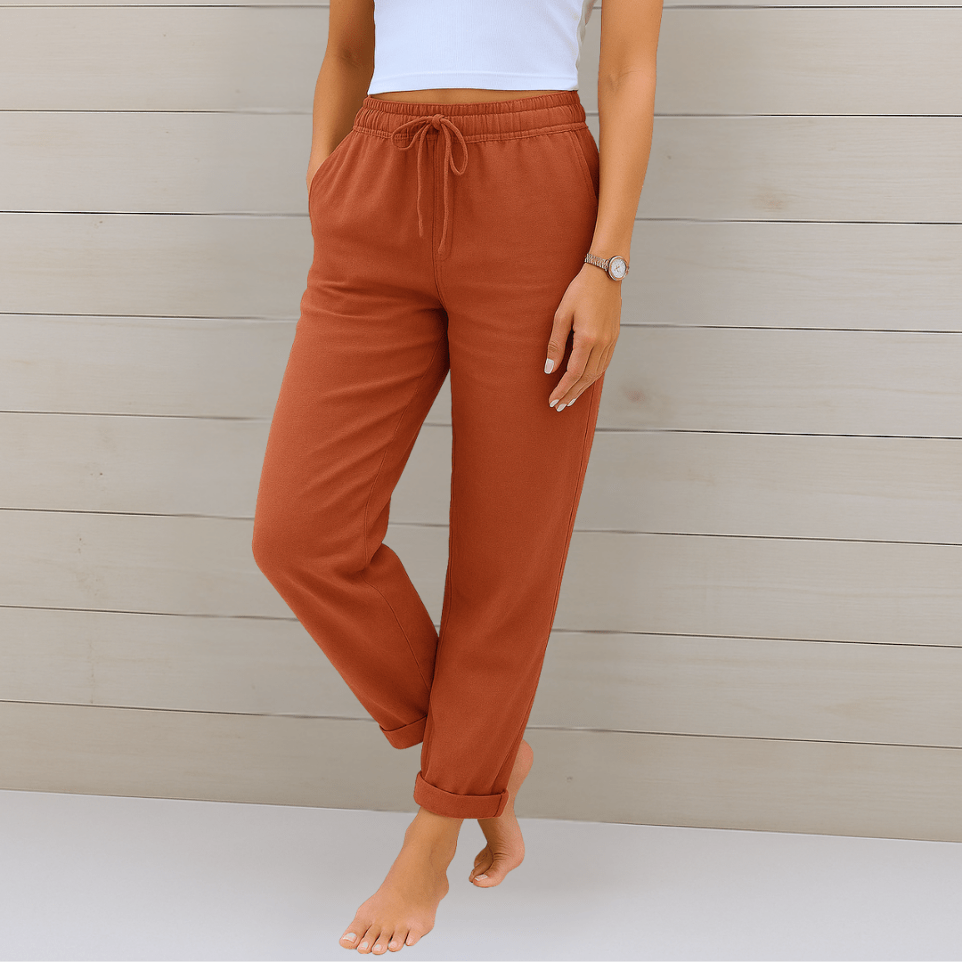 Pantaloni Elasticizzati in Lino Maylora - Comfort e Stile Naturale