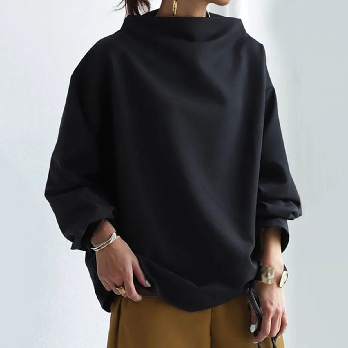 Eliana Cozy High Neck Sweater for Elegant Comfort